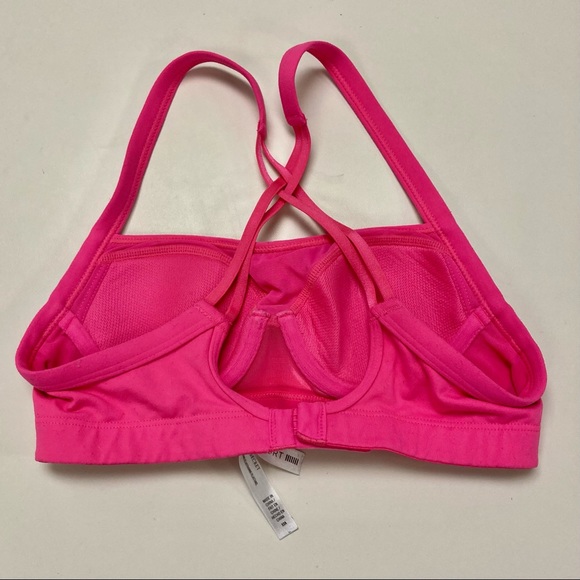 VSX VICTORIAS SECRET Sports Exercise Workout Criss Cross Halter Hot Pink Bra 32A - Picture 9 of 14